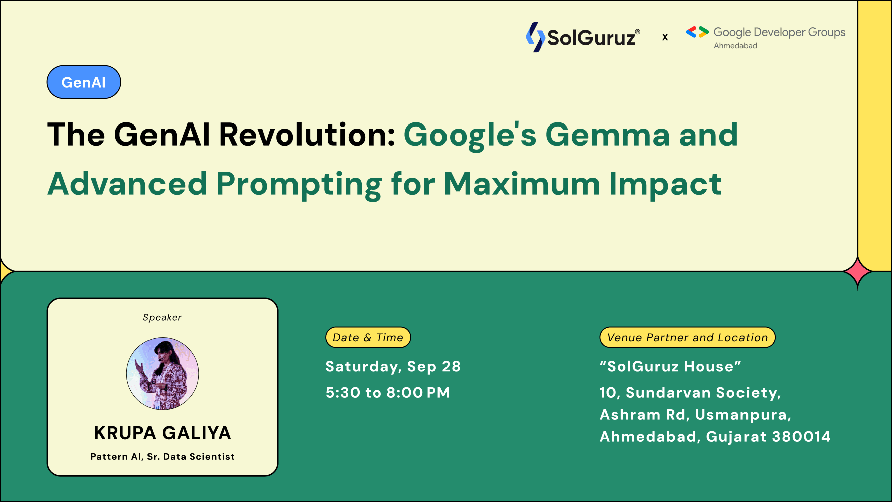 Experience Generative AI: Join GDG Event at SolGuruz!