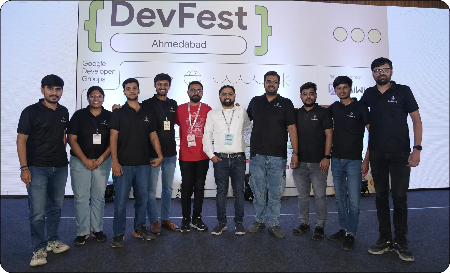 SolGuruz team at GDG DevFest Ahmedabad